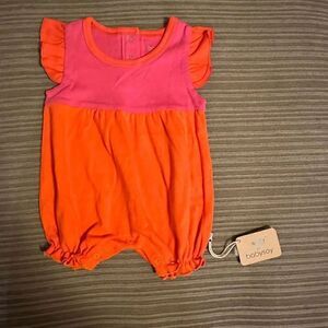 BabySoy one piece 0-3 months pink and orange